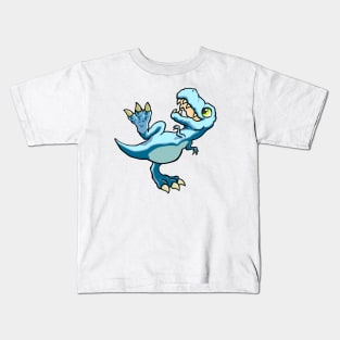 Cute Blue Dino Kids T-Shirt